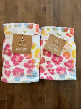 4pc DEBORAH CONNOLLY Multi Leopard Animal Print Tip Towel & Hand Towel Set